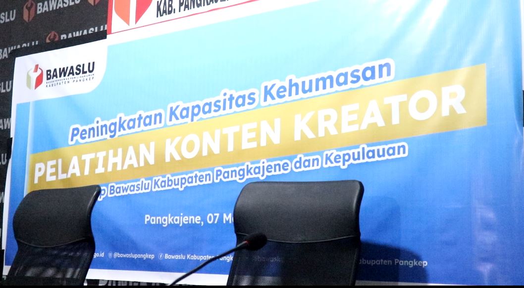 GELAR PELATIHAN KONTEN KREATOR, BAWASLU PANGKEP UNDANG YOUTUBER KONDANG