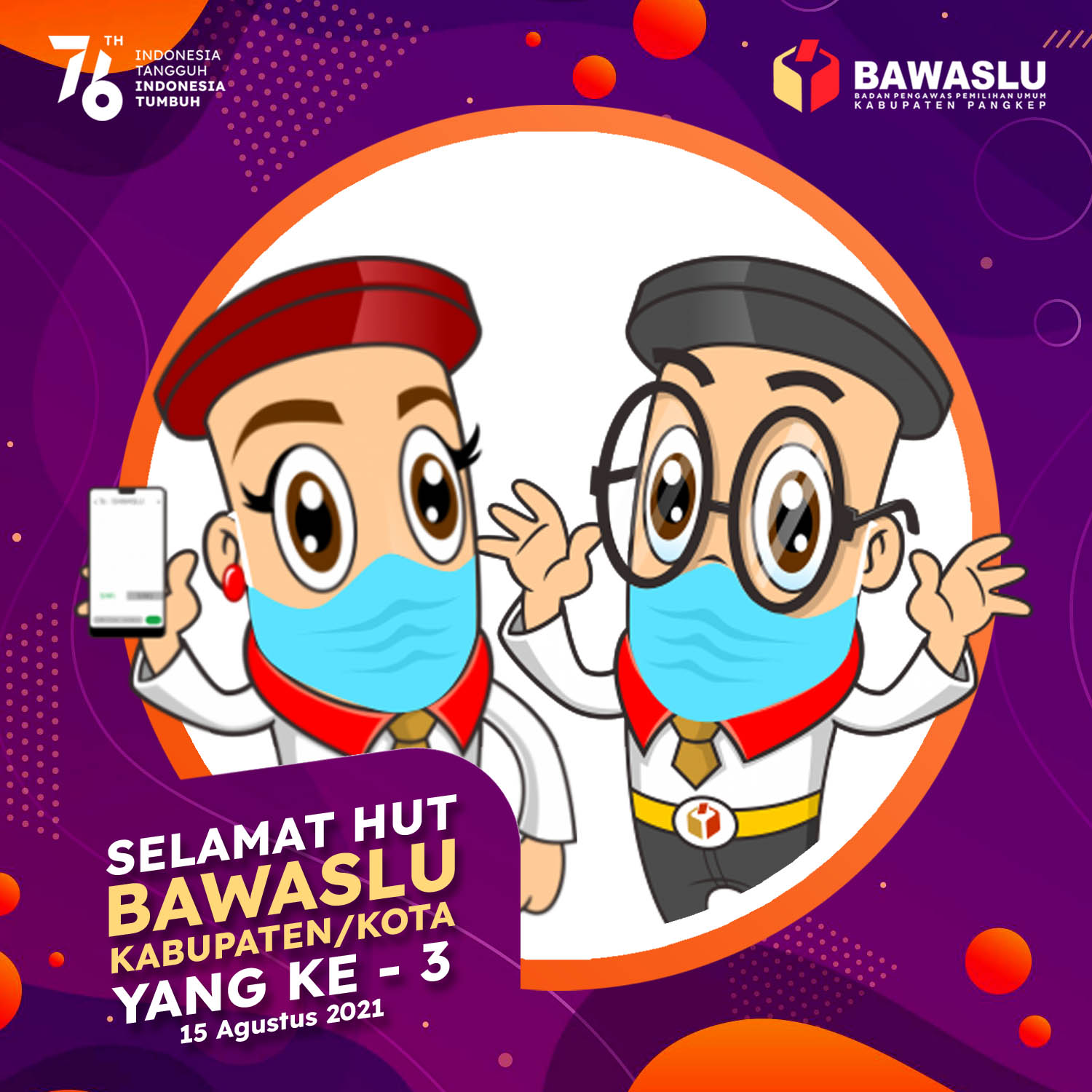 BAWASLU PANGKEP LUNCURKAN TWIBBON SPESIAL HUT KE 3 BAWASLU KABUPATEN/KOTA