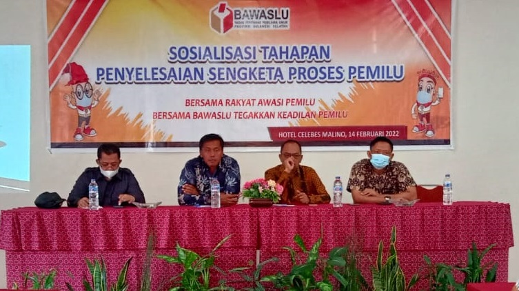 SOSIALISASI TAHAPAN PENYELESAIAN SENGKETA PROSES PEMILU SEBAGAI BENTUK PENGUATAN JAJARAN BAWASLU KABUPATEN/KOTA