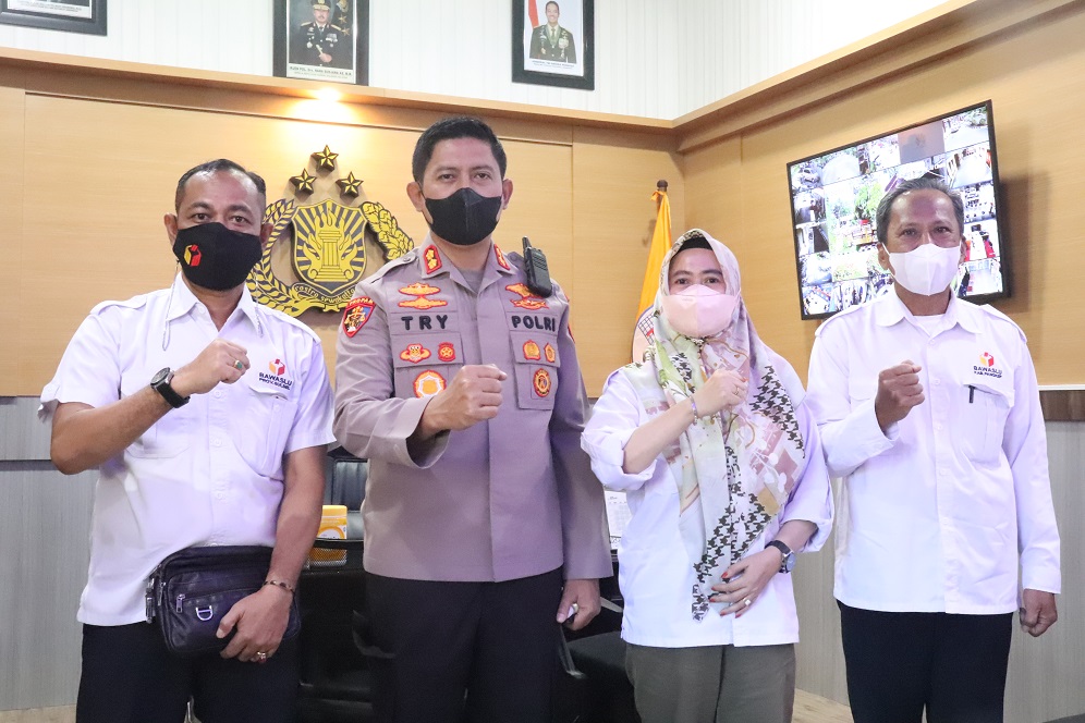 DIHADAPAN KAPOLRES, PIMPINAN BAWASLU PANGKEP BAHAS AGENDA INI