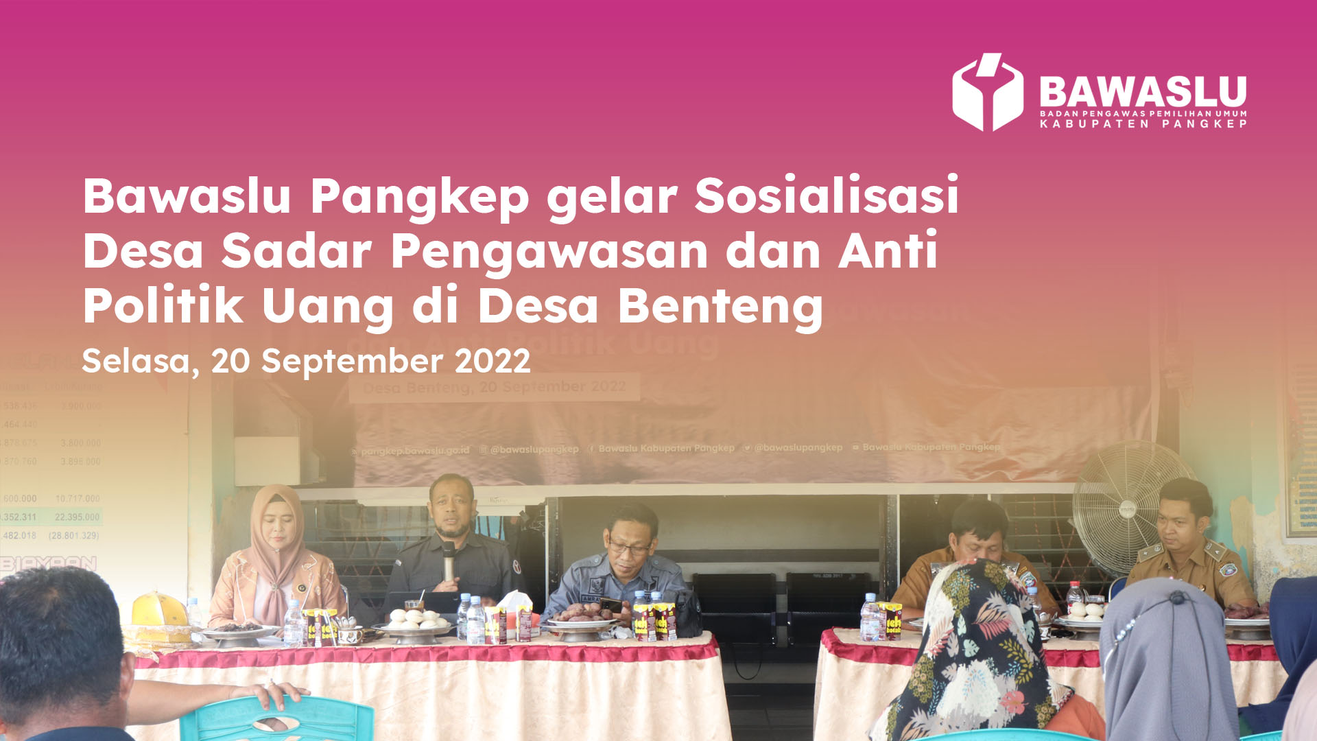 [VIDEO] BAWASLU PANGKEP GELAR SOSIALISASI DESA SADAR PENGAWASAN DAN ANTI POLITIK UANG DI DESA BENTENG
