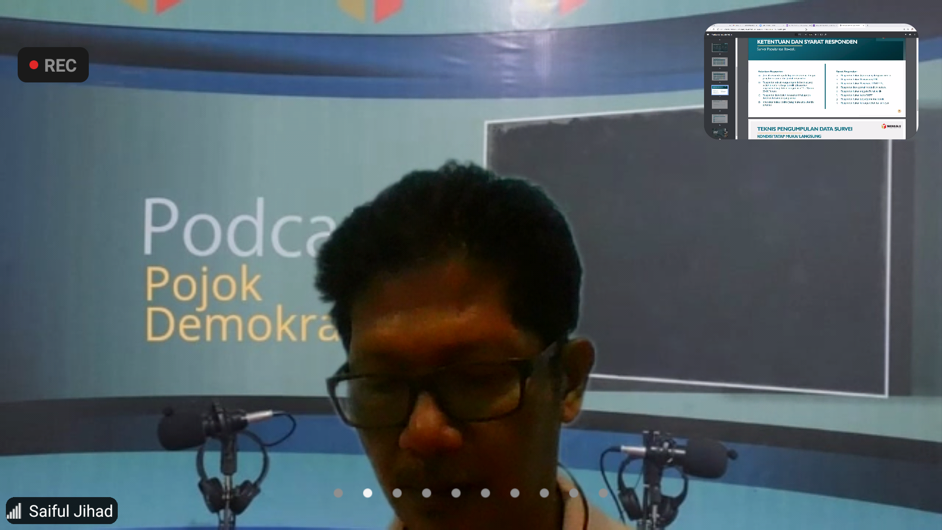 SAIFUL JIHAD HARAP HASIL SURVEY POPULARITAS BAWASLU SESUAI PERSEPSI REAL PUBLIK