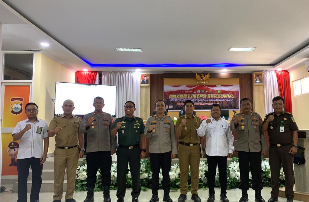 BPP BAWASLU HADIRI RAKOR LINTAS SEKTORAL YANG DIGELAR DI MAPOLRES PANGKEP