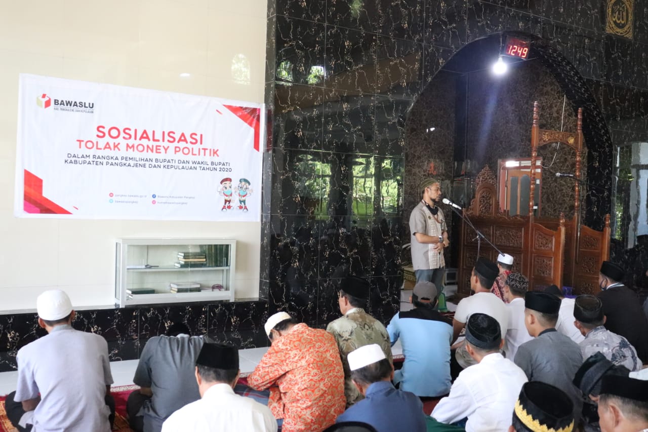 BAWASLU PANGKEP TERUS TINGKATKAN SOSIALISASI TOLAK MONEY POLITIC