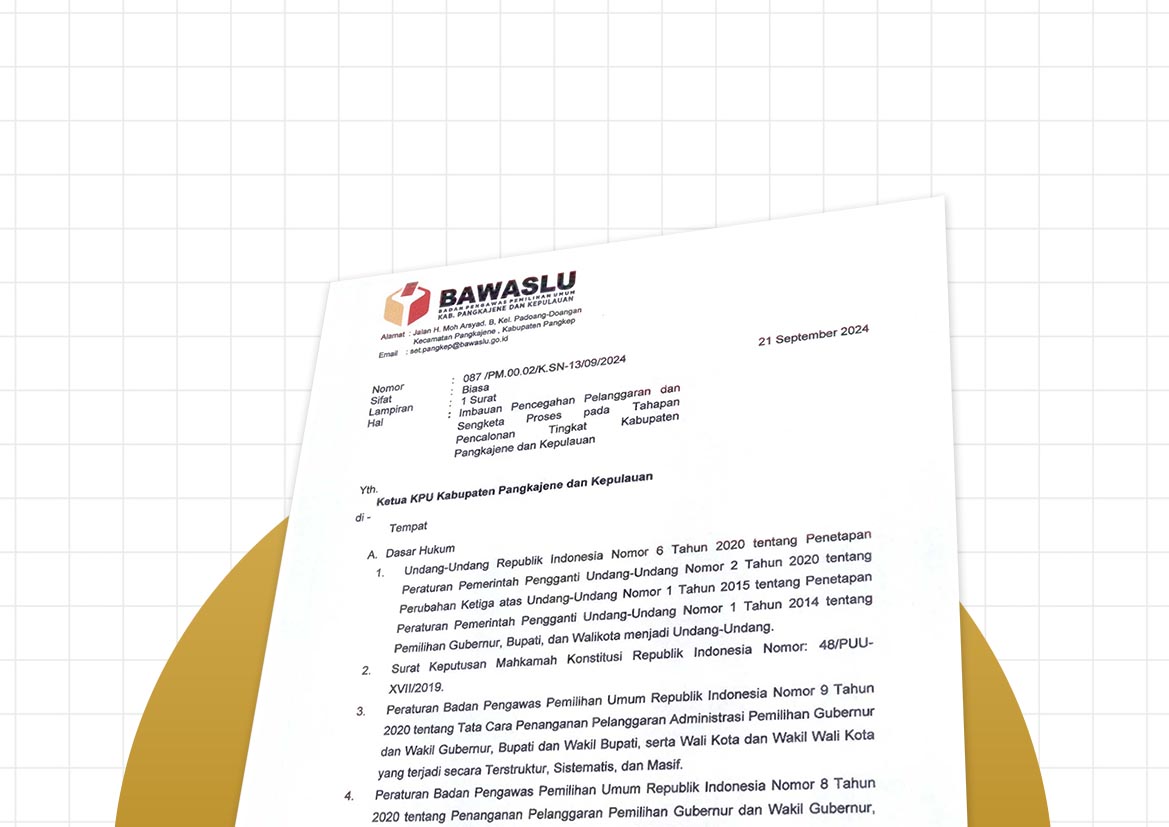 Draft Surat Imbauan Bawaslu Pangkep