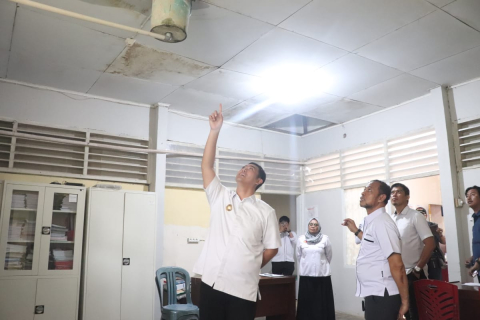 KETUA DAN ANGGOTA BAWASLU SAMBUT KUNJUNGAN BUPATI PANGKEP