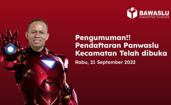 [VIDEO] PENDAFTARAN PANWASLU KECAMATAN DIBUKA HARI INI, SEGERA DAFTAR!!