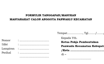BAWASLU PANGKEP BUKA TANGGAPAN MASYARAKAT TERHADAP CALON ANGGOTA PANWASLU KECAMATAN